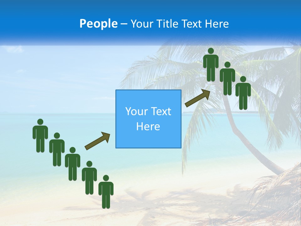 A Palm Tree Sitting On Top Of A Sandy Beach PowerPoint Template