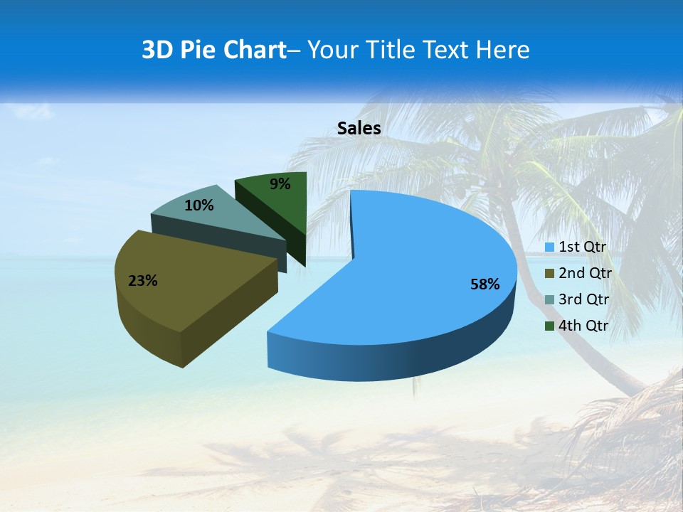 A Palm Tree Sitting On Top Of A Sandy Beach PowerPoint Template