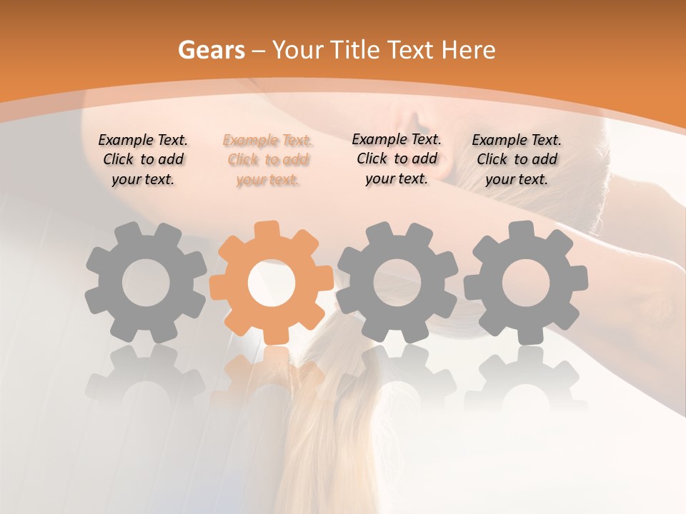 A Woman Doing Yoga On A Blue Mat PowerPoint Template