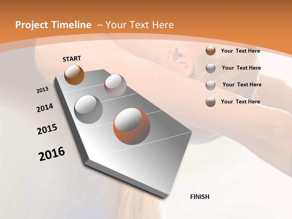 A Woman Doing Yoga On A Blue Mat PowerPoint Template