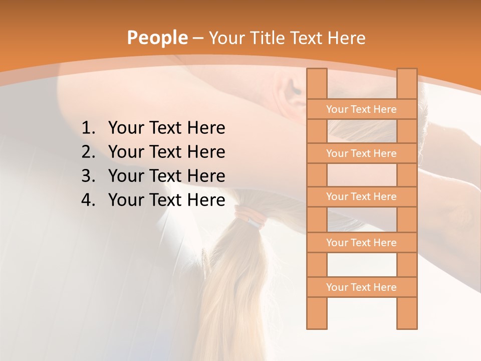 A Woman Doing Yoga On A Blue Mat PowerPoint Template