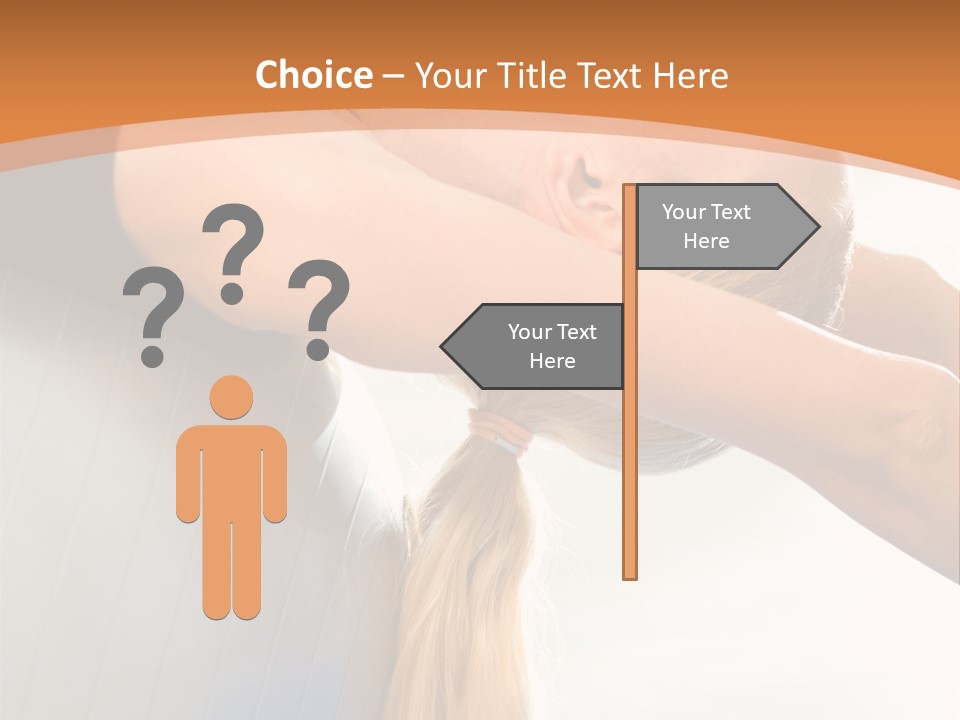 A Woman Doing Yoga On A Blue Mat PowerPoint Template