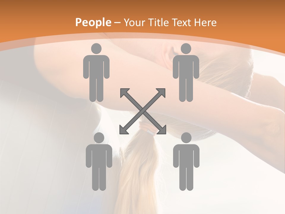 A Woman Doing Yoga On A Blue Mat PowerPoint Template