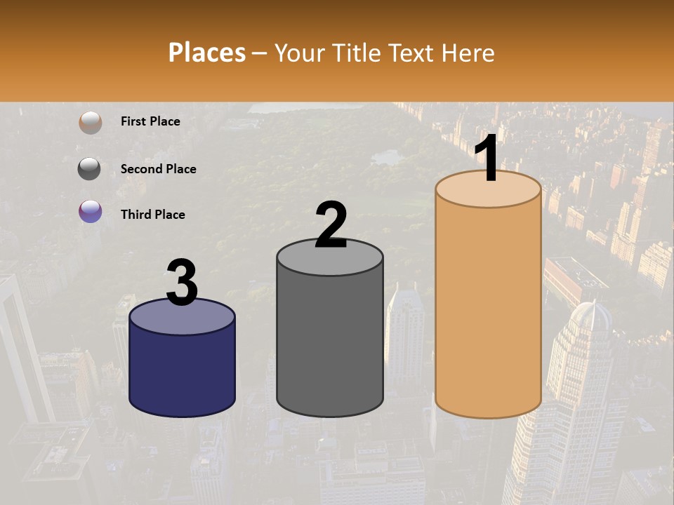 An Aerial View Of A City With Lots Of Tall Buildings PowerPoint Template