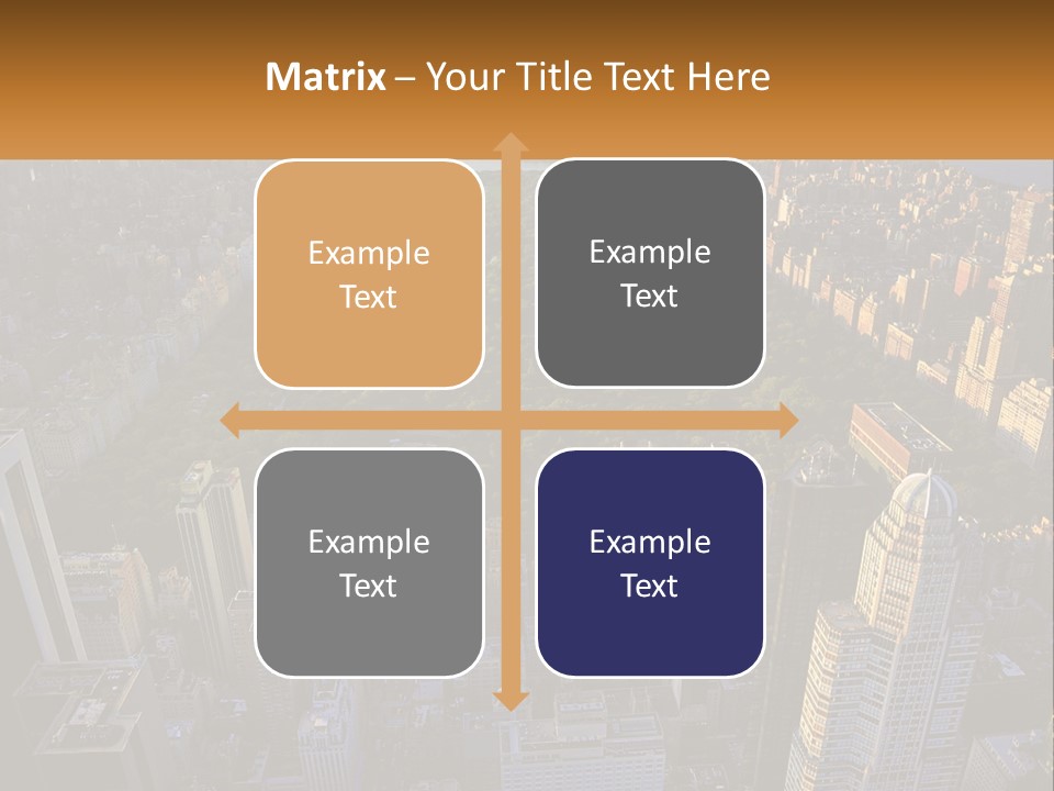 An Aerial View Of A City With Lots Of Tall Buildings PowerPoint Template