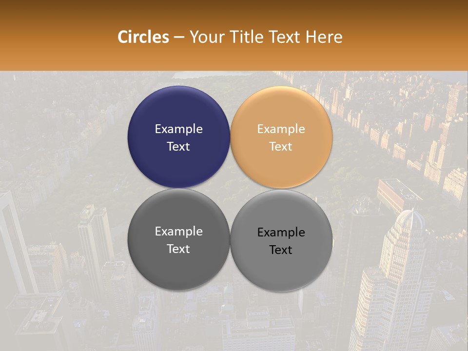 An Aerial View Of A City With Lots Of Tall Buildings PowerPoint Template