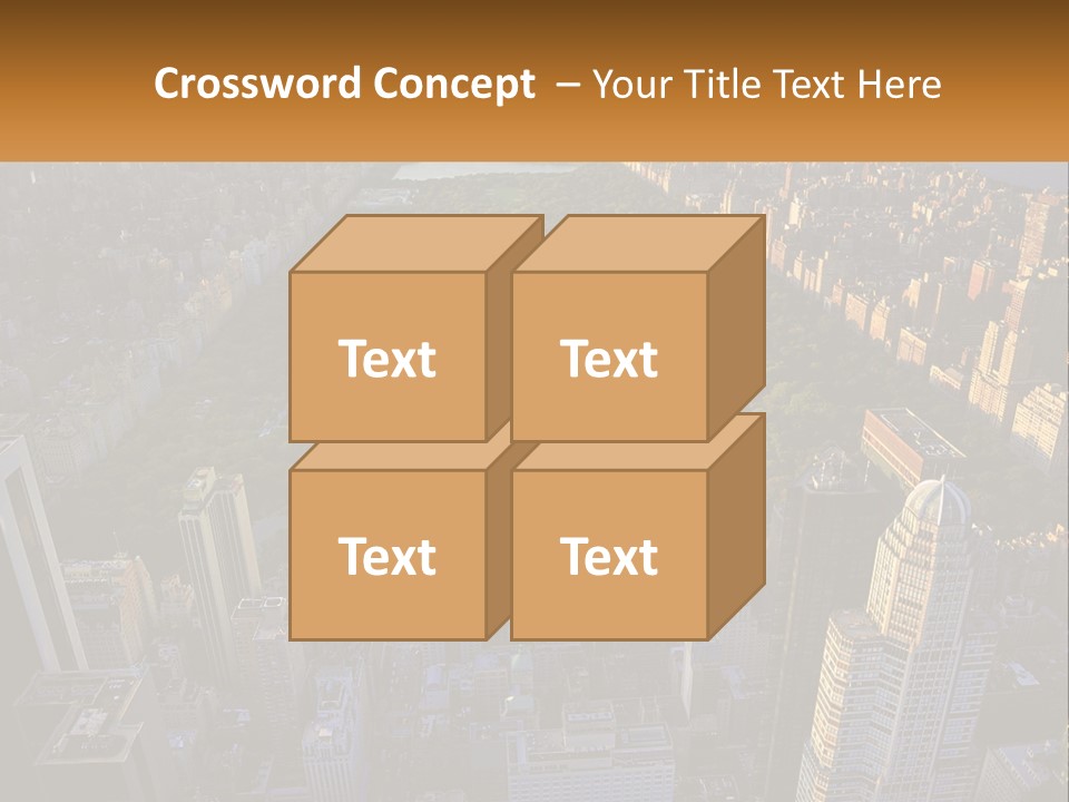 An Aerial View Of A City With Lots Of Tall Buildings PowerPoint Template
