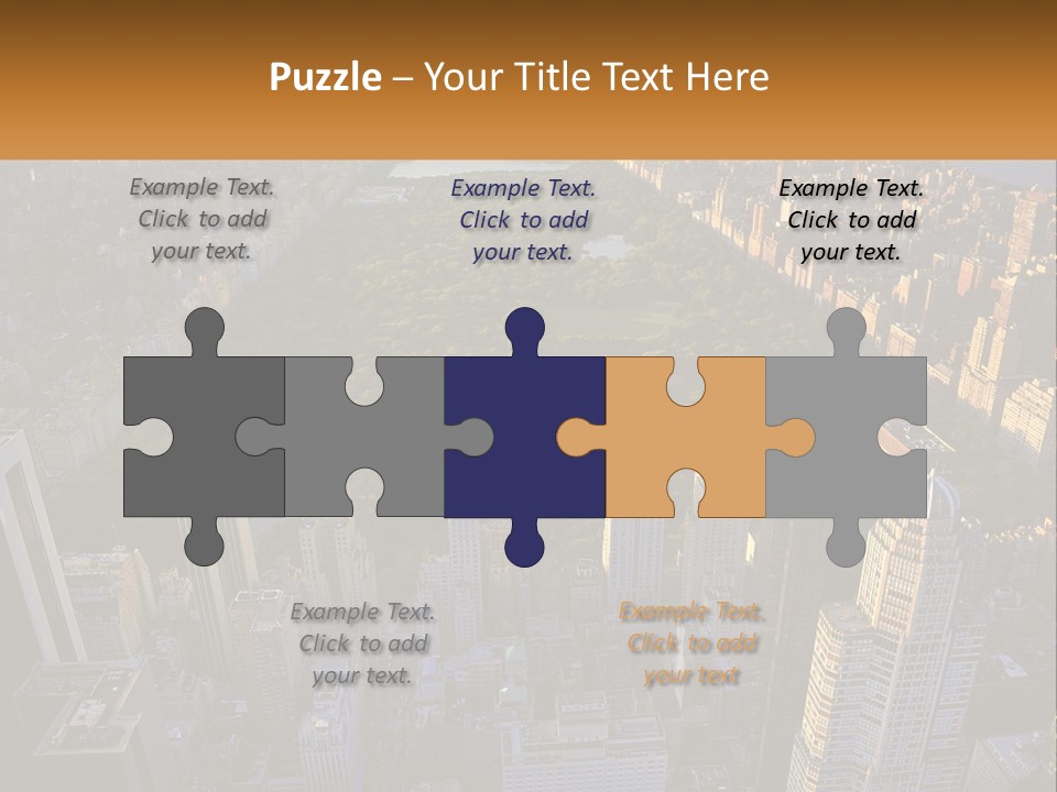 An Aerial View Of A City With Lots Of Tall Buildings PowerPoint Template