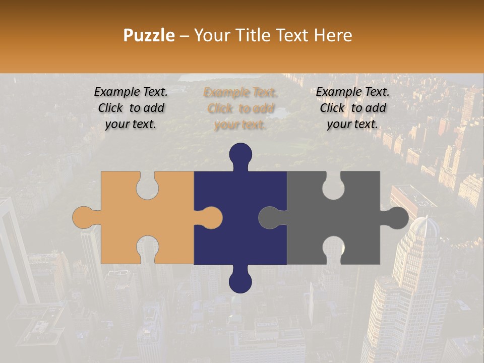 An Aerial View Of A City With Lots Of Tall Buildings PowerPoint Template