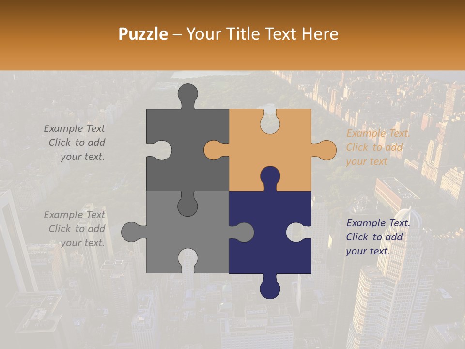 An Aerial View Of A City With Lots Of Tall Buildings PowerPoint Template