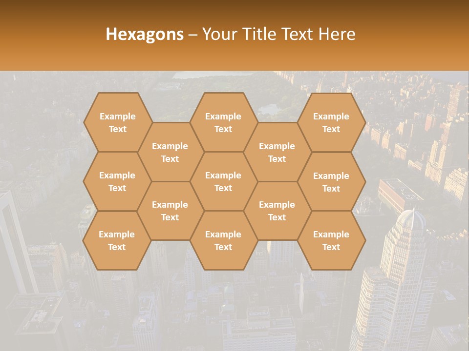 An Aerial View Of A City With Lots Of Tall Buildings PowerPoint Template