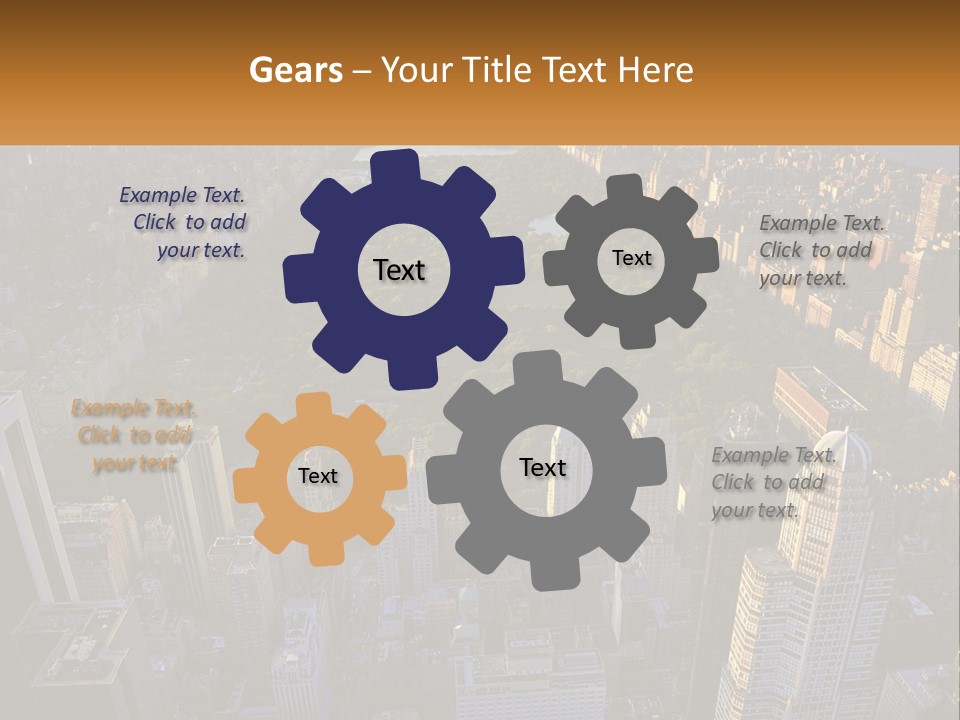 An Aerial View Of A City With Lots Of Tall Buildings PowerPoint Template