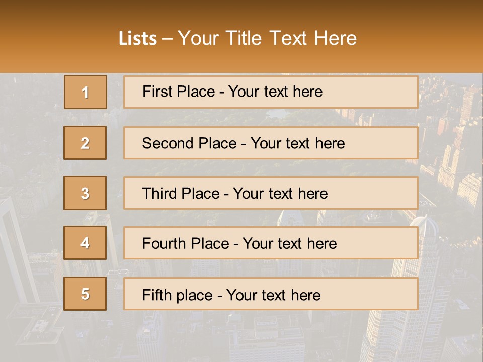 An Aerial View Of A City With Lots Of Tall Buildings PowerPoint Template