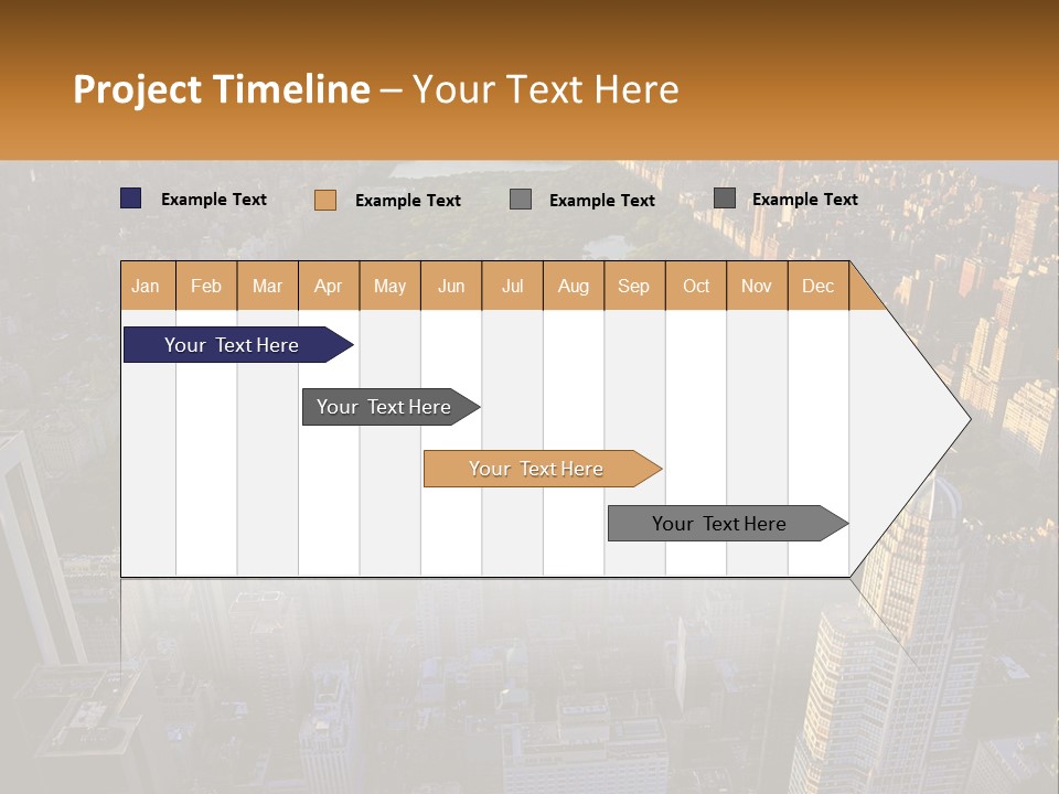 An Aerial View Of A City With Lots Of Tall Buildings PowerPoint Template