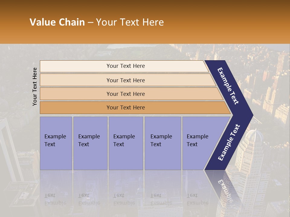 An Aerial View Of A City With Lots Of Tall Buildings PowerPoint Template