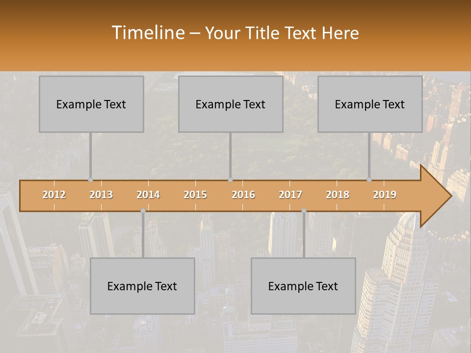 An Aerial View Of A City With Lots Of Tall Buildings PowerPoint Template