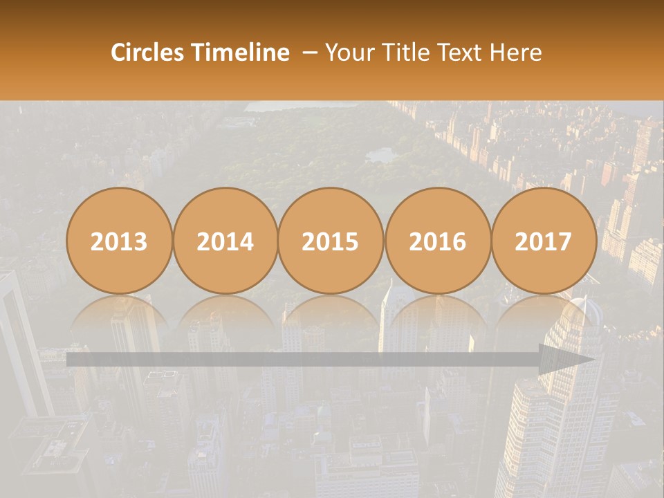 An Aerial View Of A City With Lots Of Tall Buildings PowerPoint Template