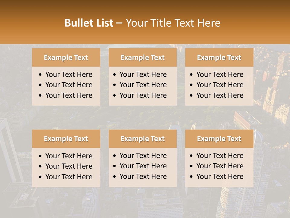 An Aerial View Of A City With Lots Of Tall Buildings PowerPoint Template