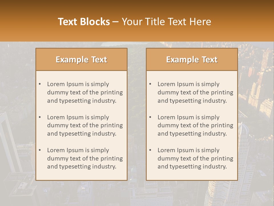 An Aerial View Of A City With Lots Of Tall Buildings PowerPoint Template