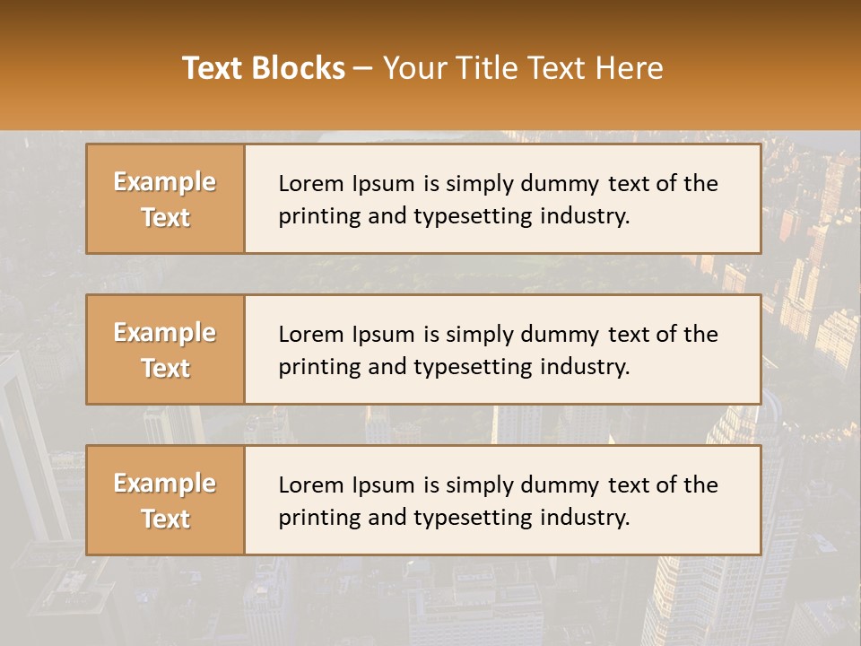 An Aerial View Of A City With Lots Of Tall Buildings PowerPoint Template