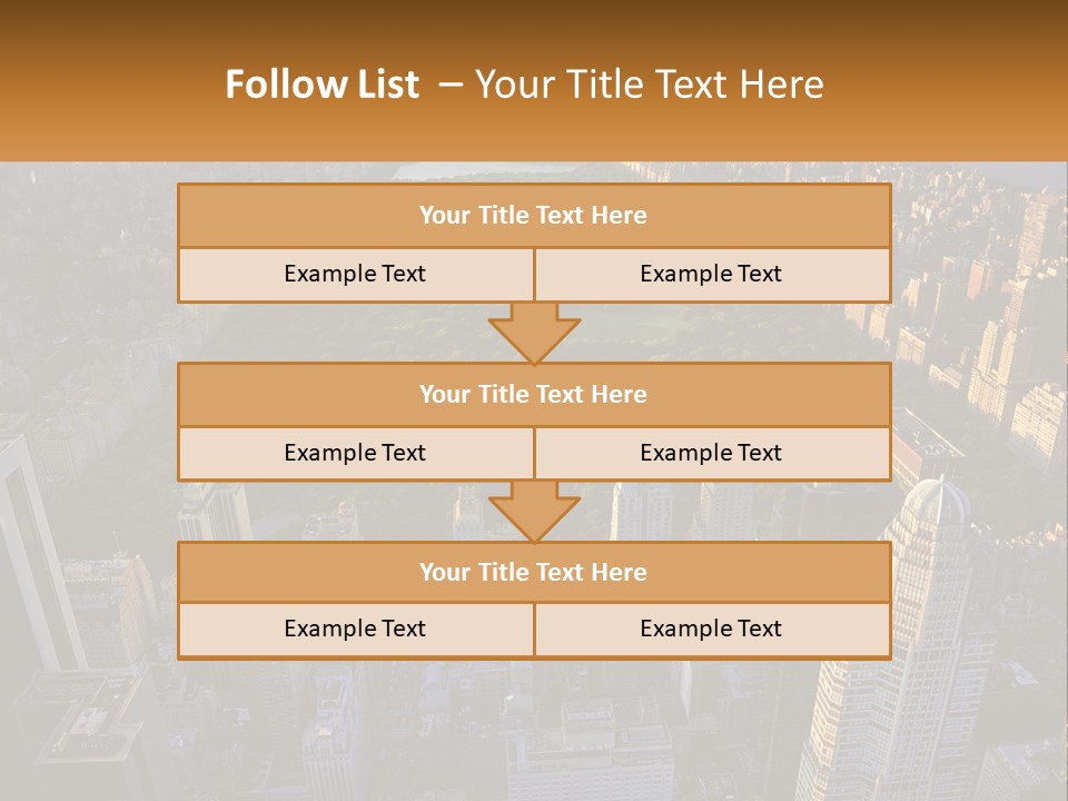 An Aerial View Of A City With Lots Of Tall Buildings PowerPoint Template