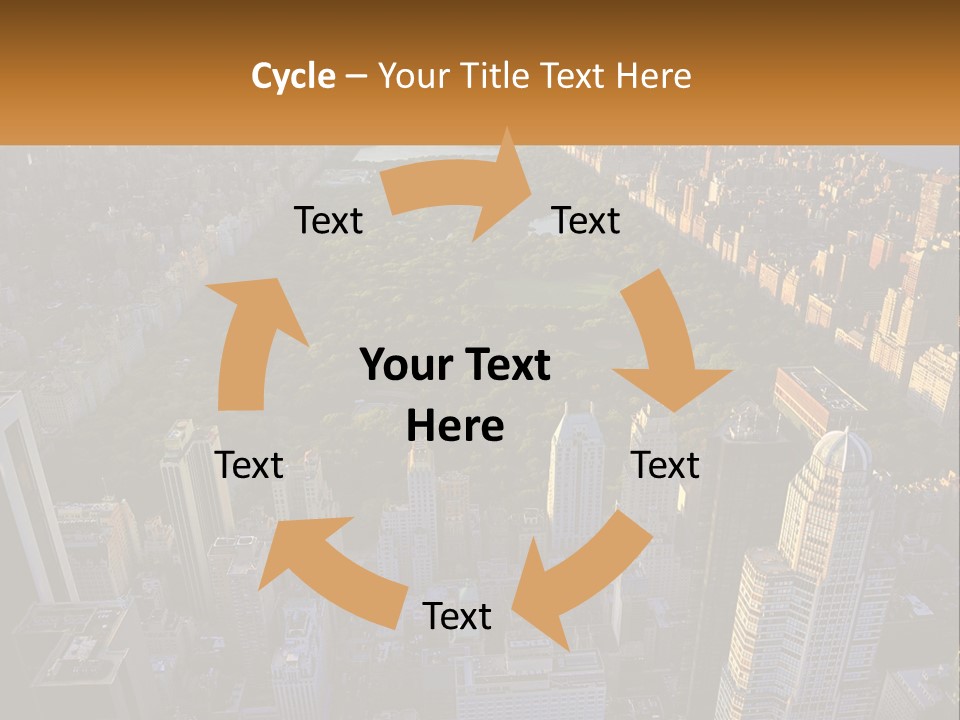 An Aerial View Of A City With Lots Of Tall Buildings PowerPoint Template