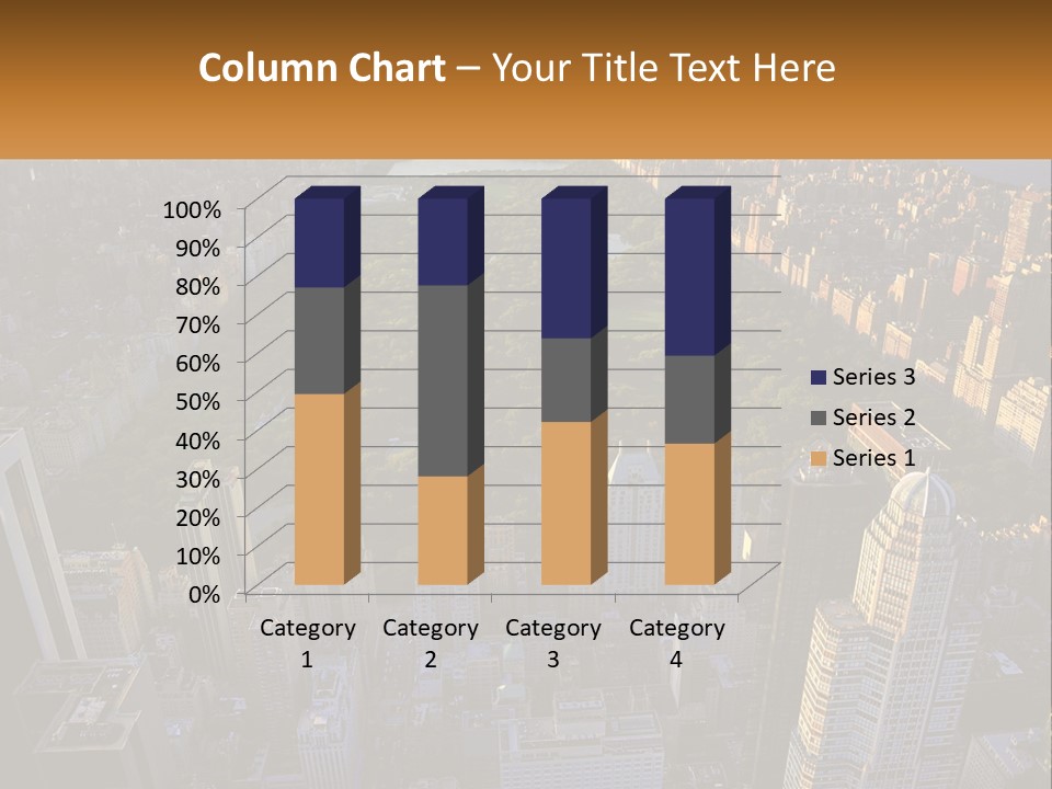 An Aerial View Of A City With Lots Of Tall Buildings PowerPoint Template