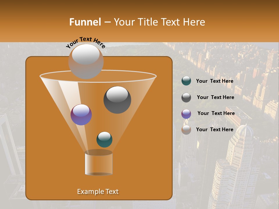 An Aerial View Of A City With Lots Of Tall Buildings PowerPoint Template