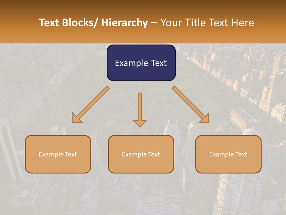 An Aerial View Of A City With Lots Of Tall Buildings PowerPoint Template