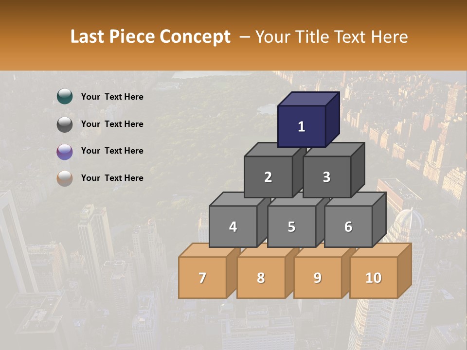 An Aerial View Of A City With Lots Of Tall Buildings PowerPoint Template