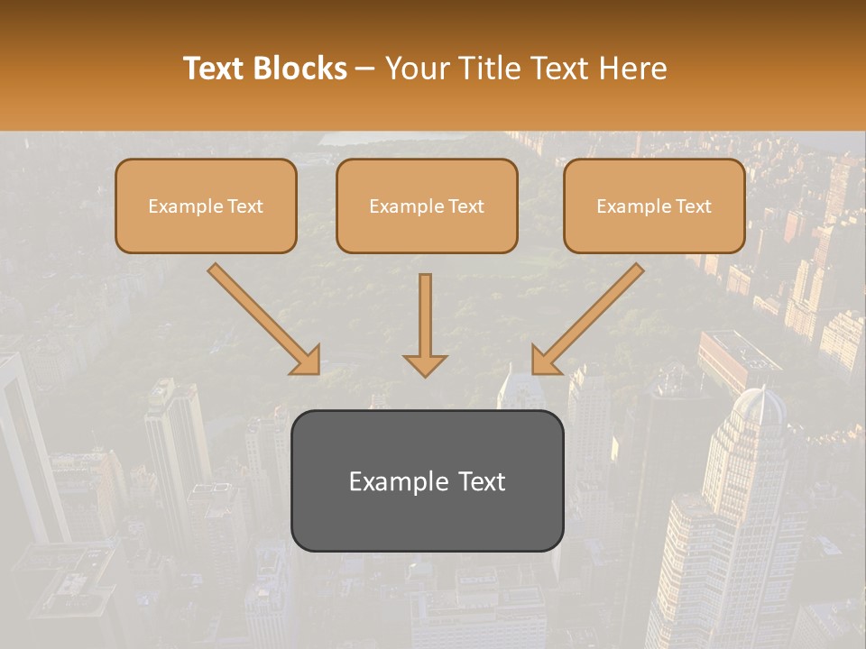 An Aerial View Of A City With Lots Of Tall Buildings PowerPoint Template