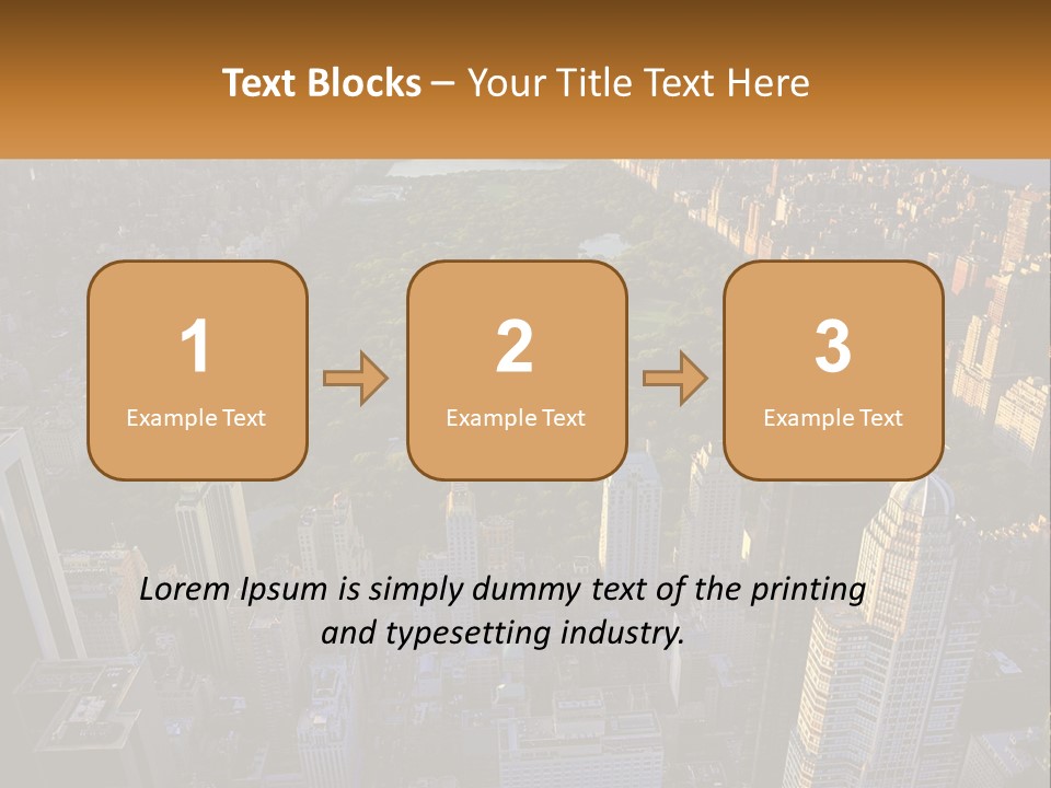 An Aerial View Of A City With Lots Of Tall Buildings PowerPoint Template