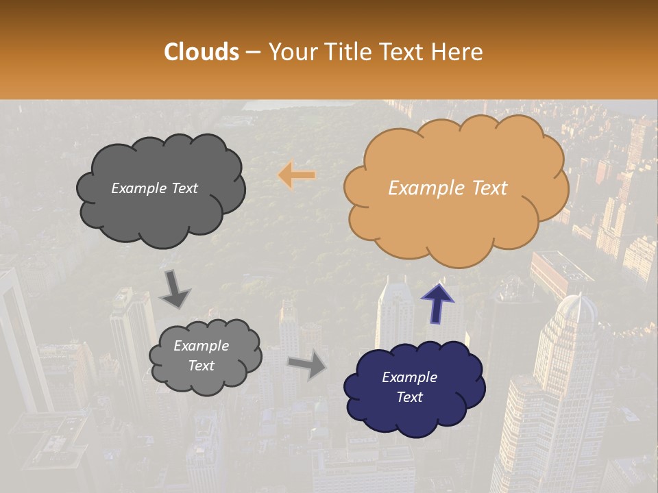 An Aerial View Of A City With Lots Of Tall Buildings PowerPoint Template