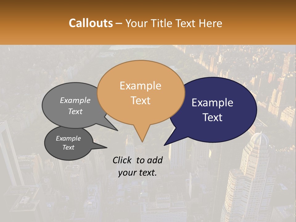 An Aerial View Of A City With Lots Of Tall Buildings PowerPoint Template
