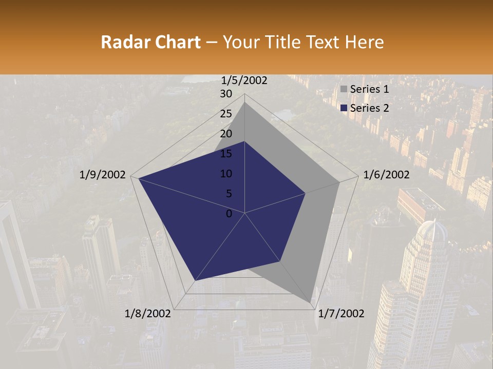 An Aerial View Of A City With Lots Of Tall Buildings PowerPoint Template