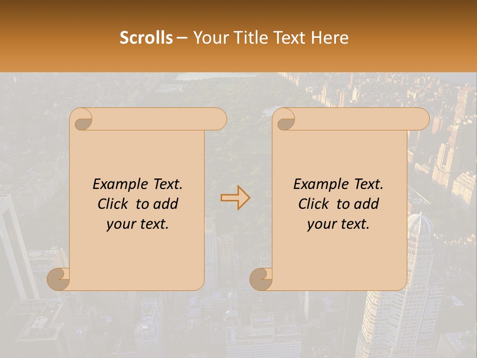 An Aerial View Of A City With Lots Of Tall Buildings PowerPoint Template