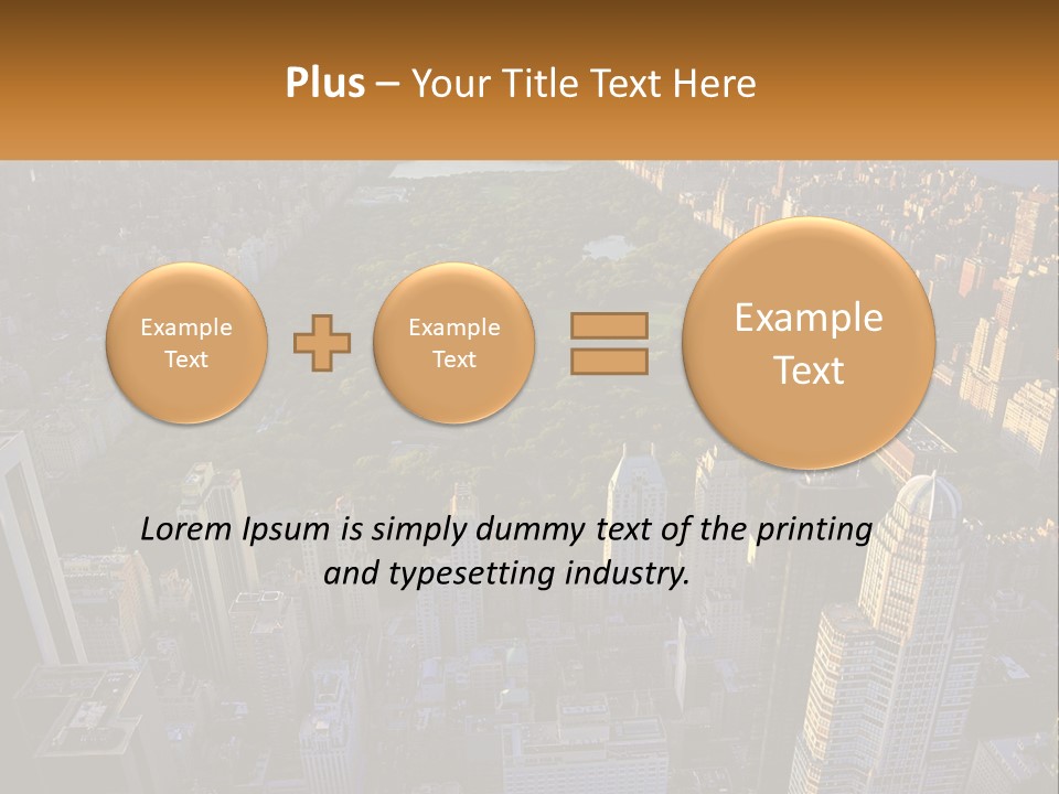 An Aerial View Of A City With Lots Of Tall Buildings PowerPoint Template