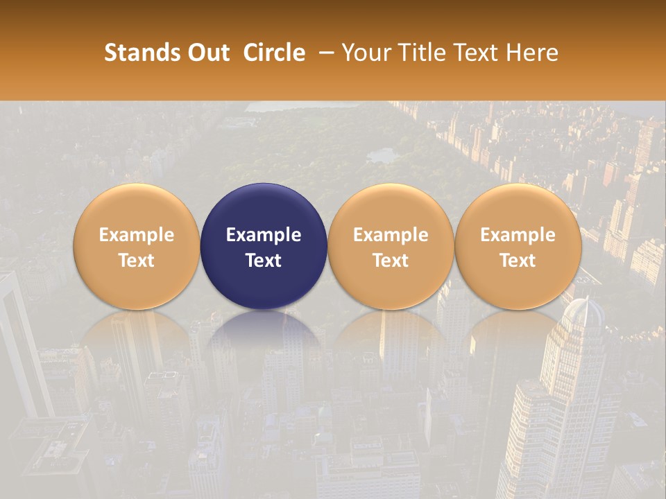 An Aerial View Of A City With Lots Of Tall Buildings PowerPoint Template