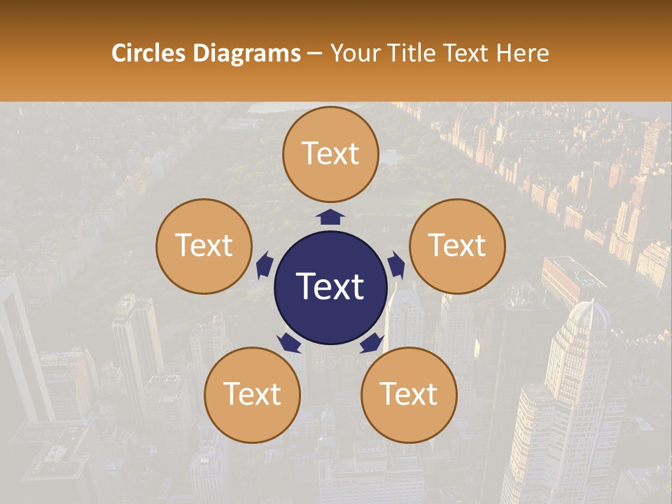 An Aerial View Of A City With Lots Of Tall Buildings PowerPoint Template