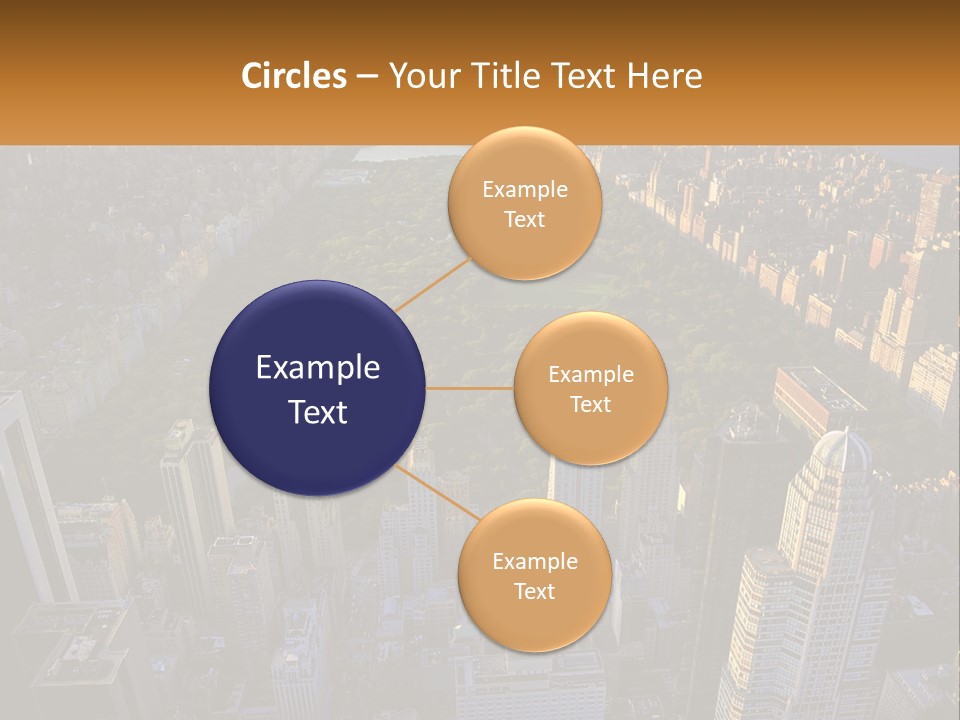 An Aerial View Of A City With Lots Of Tall Buildings PowerPoint Template