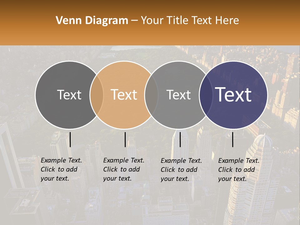 An Aerial View Of A City With Lots Of Tall Buildings PowerPoint Template