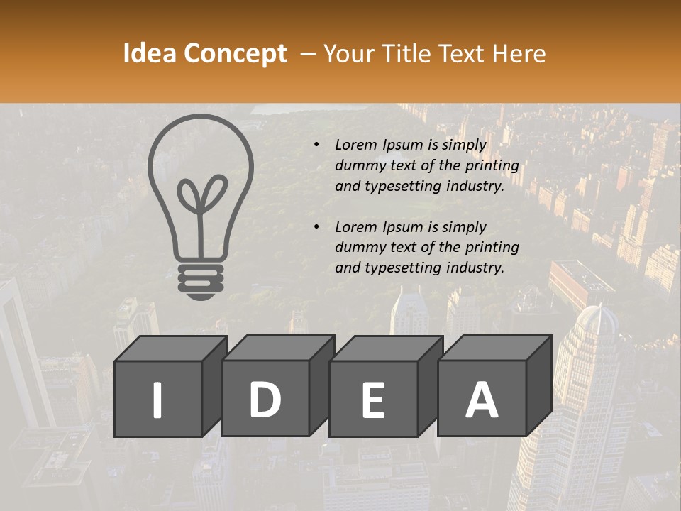 An Aerial View Of A City With Lots Of Tall Buildings PowerPoint Template