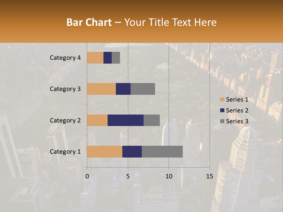 An Aerial View Of A City With Lots Of Tall Buildings PowerPoint Template