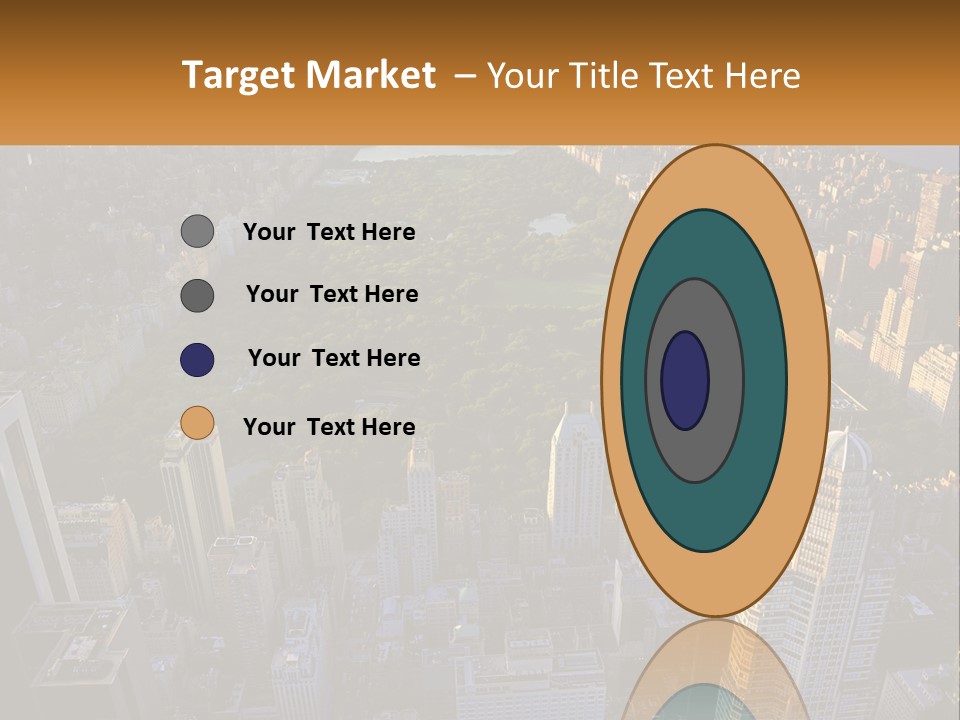 An Aerial View Of A City With Lots Of Tall Buildings PowerPoint Template