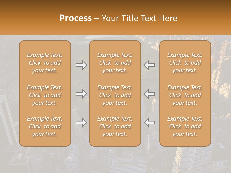 An Aerial View Of A City With Lots Of Tall Buildings PowerPoint Template