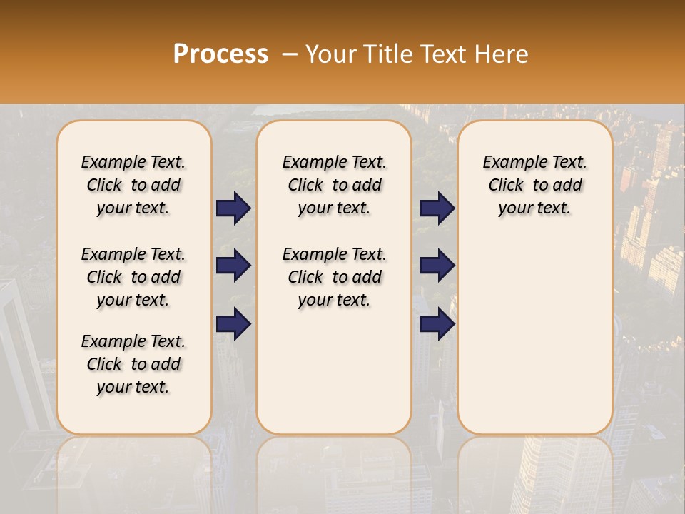 An Aerial View Of A City With Lots Of Tall Buildings PowerPoint Template