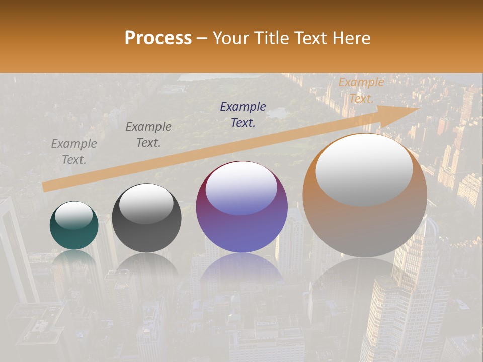 An Aerial View Of A City With Lots Of Tall Buildings PowerPoint Template