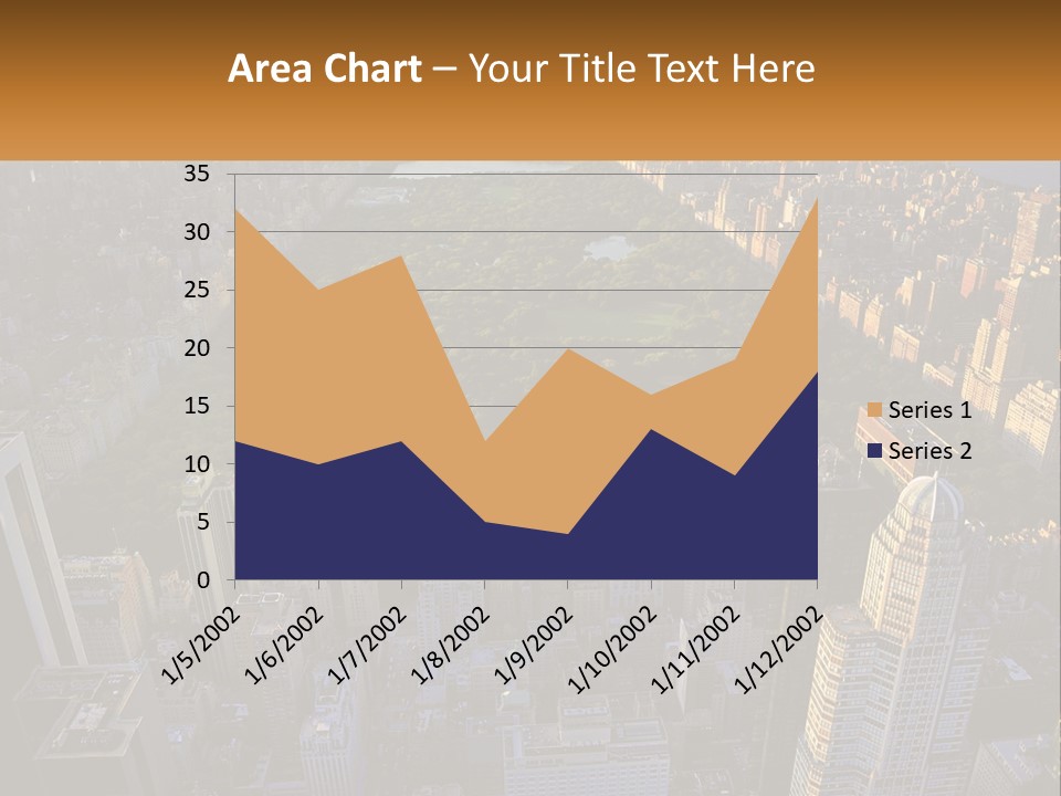 An Aerial View Of A City With Lots Of Tall Buildings PowerPoint Template