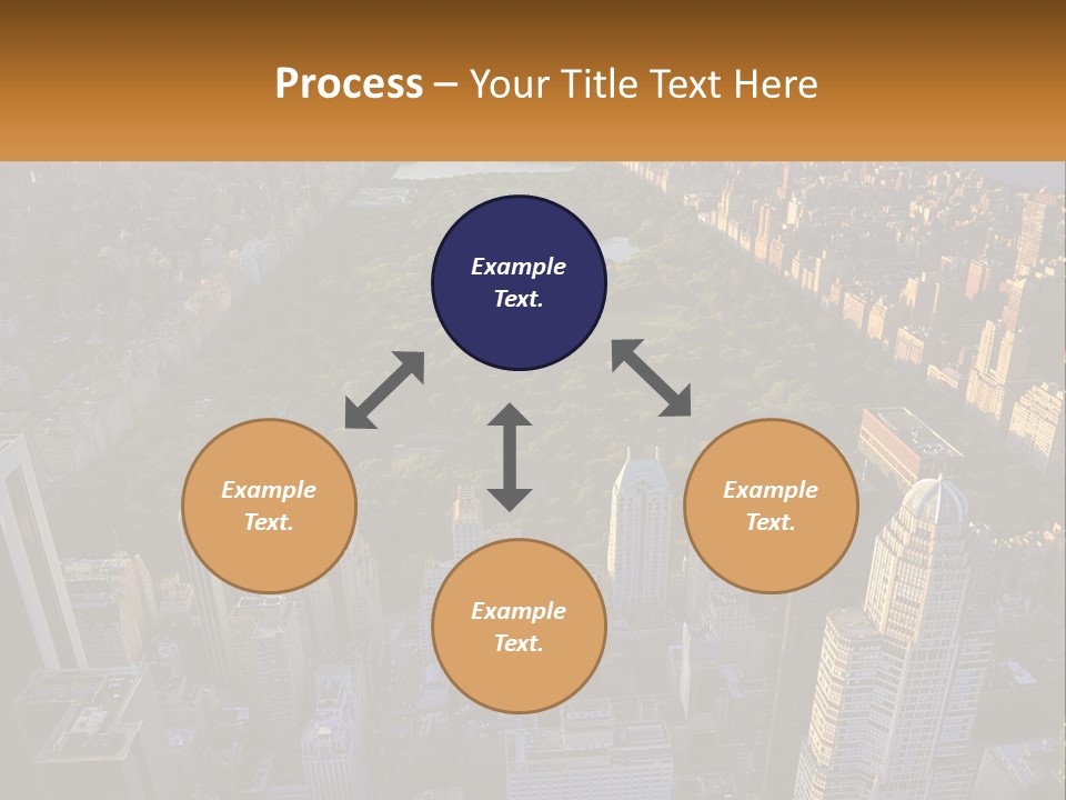 An Aerial View Of A City With Lots Of Tall Buildings PowerPoint Template