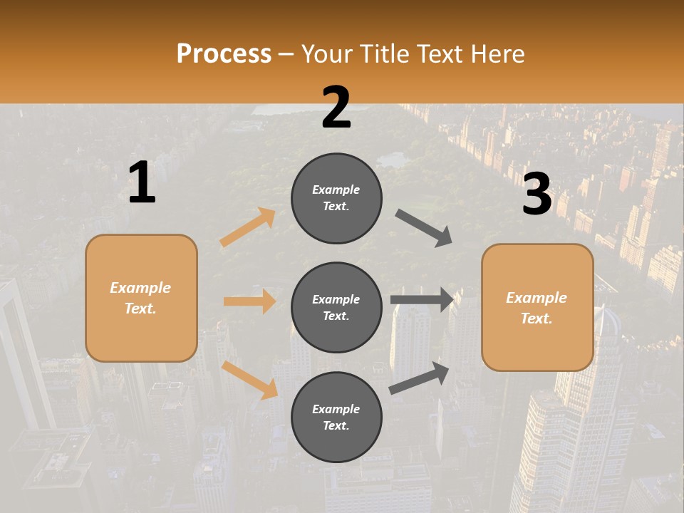 An Aerial View Of A City With Lots Of Tall Buildings PowerPoint Template